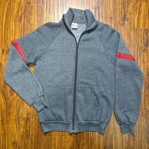 Vintage Gray and Red Men's Sweater